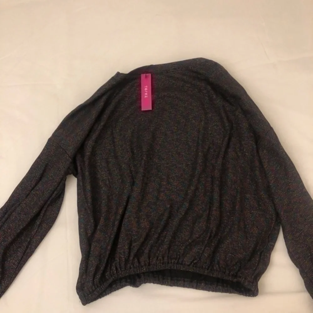 NWT! TEREZ COLORFUL RAINBOW TEREZ LUREX WAFFLE TOP NWT SIZE MEDIUM